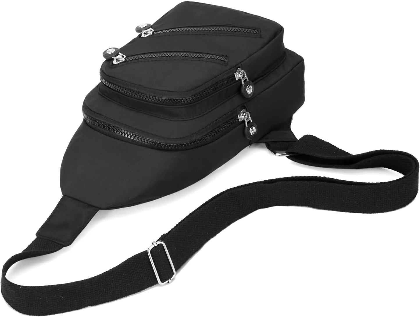 Banelu Women's Black Small Sling Backpack Crossbody Bag