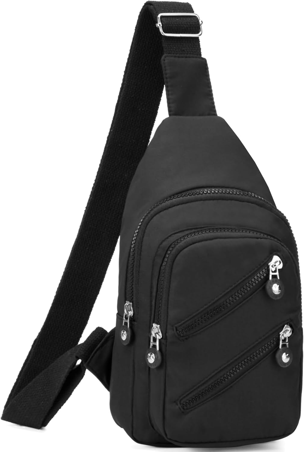 Banelu Women's Black Small Sling Backpack Crossbody Bag