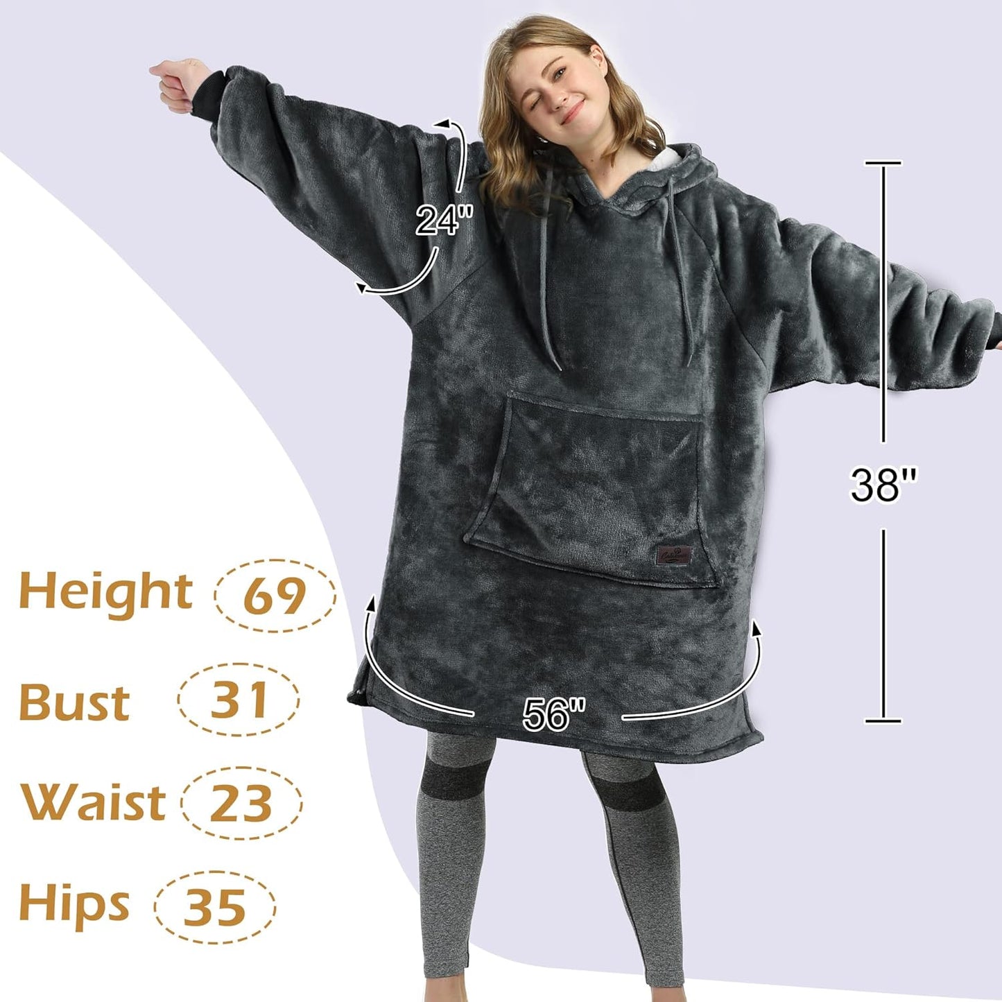 Elevate Your Comfort with the Catalonia Women's Cozy Sherpa Hoodie Dress - Stylish Pullover with Kangaroo Pocket, Ideal Gift for Her