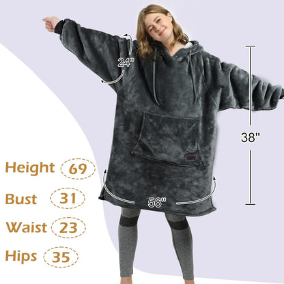 Elevate Your Comfort with the Catalonia Women's Cozy Sherpa Hoodie Dress - Stylish Pullover with Kangaroo Pocket, Ideal Gift for Her