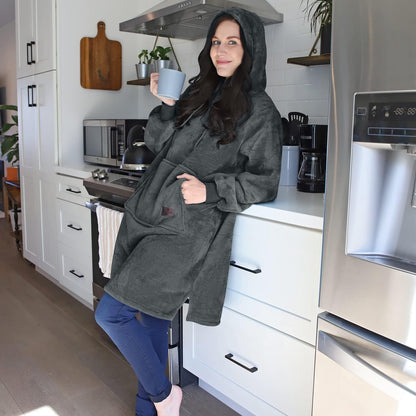 Elevate Your Comfort with the Catalonia Women's Cozy Sherpa Hoodie Dress - Stylish Pullover with Kangaroo Pocket, Ideal Gift for Her
