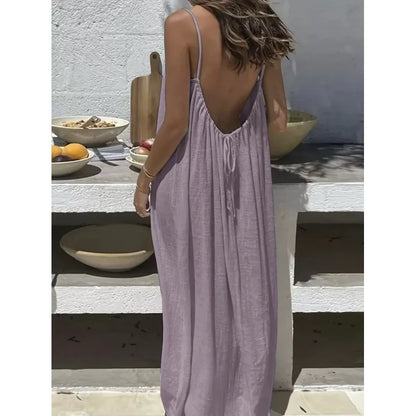 Elevate Your Comfort: Women's Stylish Strapless Backless Maxi Dress for Effortless Summer Chic
