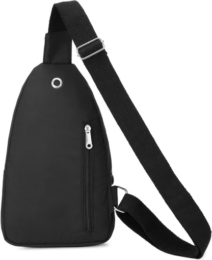 Banelu Women's Black Small Sling Backpack Crossbody Bag